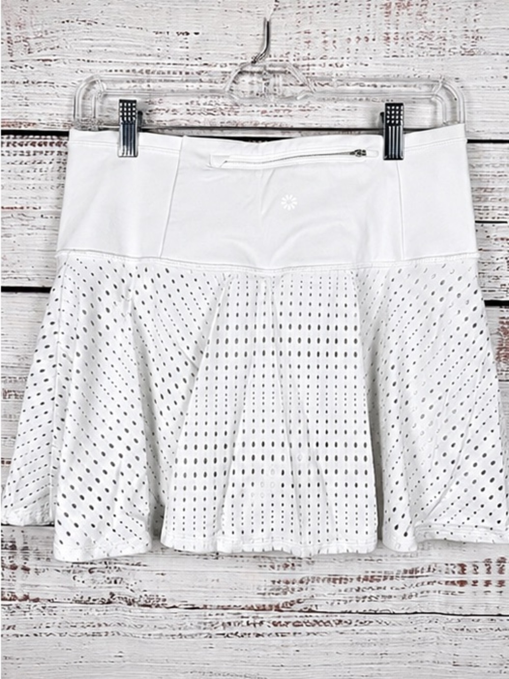 Athleta A-Game 14” Mesh Tennis Skort White Small - Picture 3 of 8
